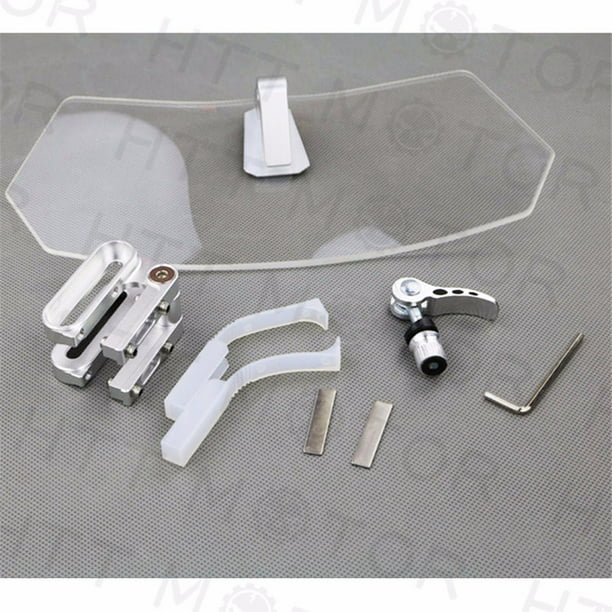 Adjustable Clip On Windshield Extension Spoiler Wind Deflector For Motorcycle